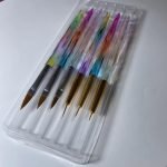 Σετ 6 Πινέλα Ακρυλικού και Nail Art Rainbow Crystal