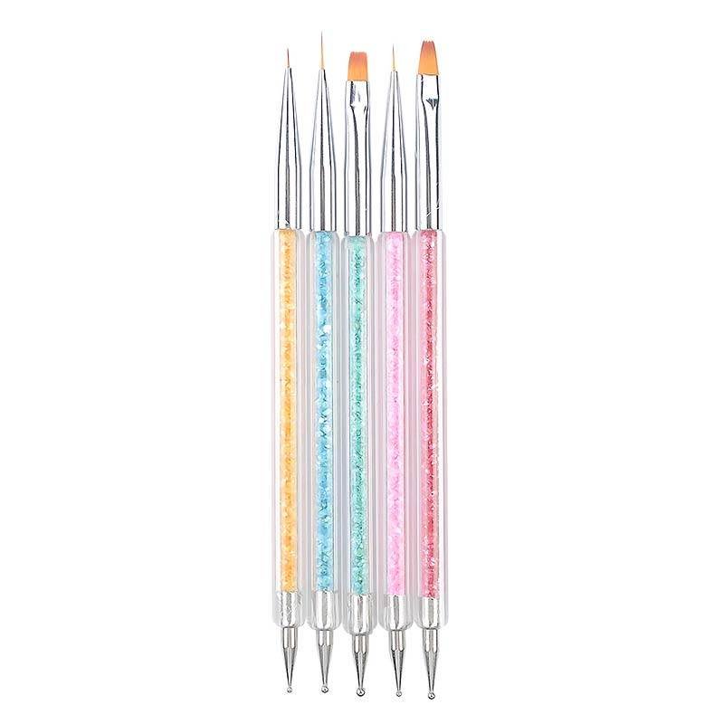 1111 Σετ Πινέλα Μανικιούρ Σχεδίου, Acrygel & Dotting Tools 5pcs - Image 1