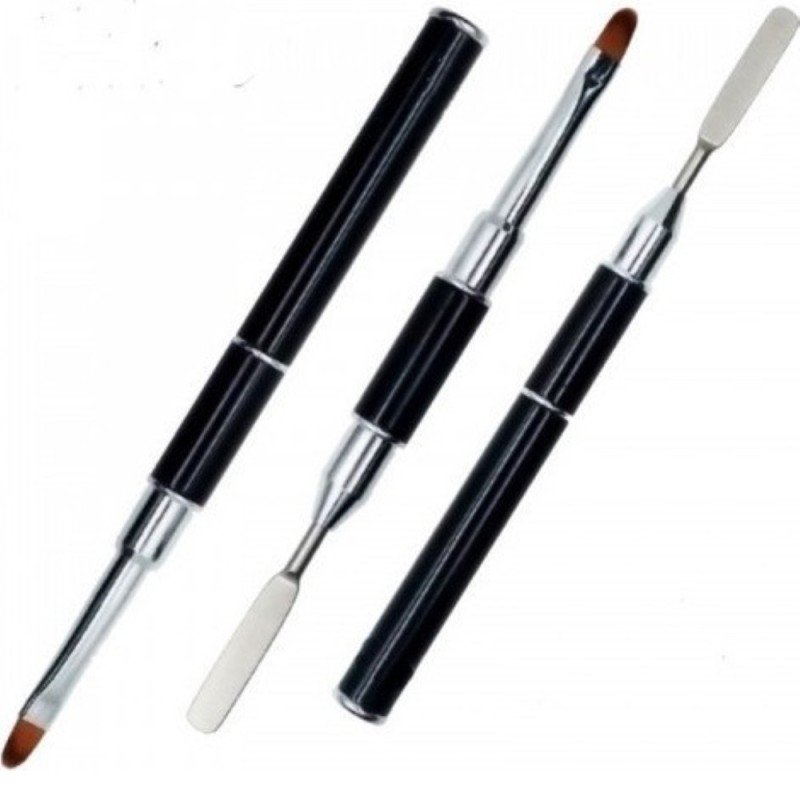 pinelo-nyxiwn-diplhs-opshs-gia-acrygel-me-spatoyla Πινέλο Νυχιών Διπλής Όψης για Acrygel με Σπάτουλα - Image 1