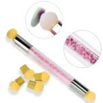 Διπλό aeropuffing nail art pen με 6 σφουγγαράκια