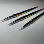 Σετ 3 Rainbow Πινέλα Nail Art με Εργονομική Λαβή