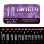 550 Medium Square Soft Gel Tips 11 Sizes