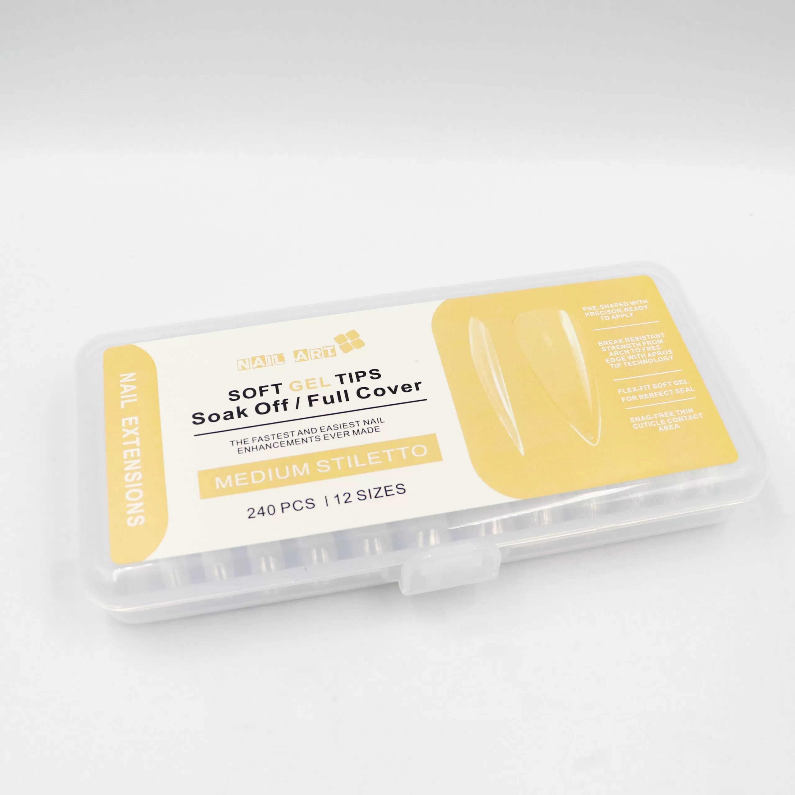 medium20stiletto20right-scaled 240 Soft Gel Tips Medium Stiletto Clear Soak Off - Image 1