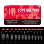 550 Oval Medium Soft Gel Tips 11 Sizes