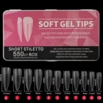 550 Short Stiletto Soft Gel Tips 11 Sizes